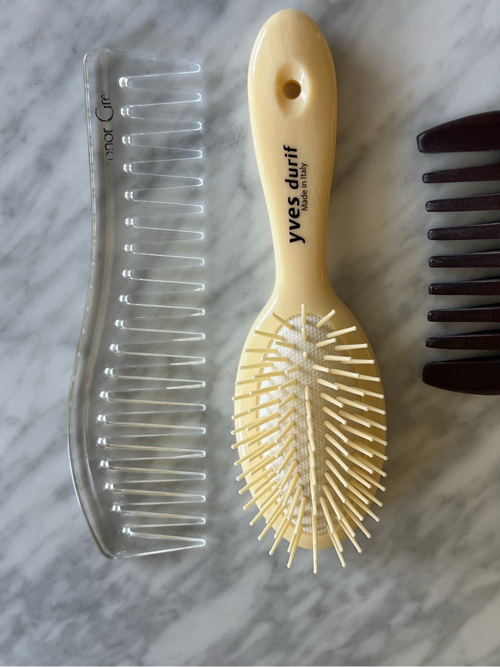 Yves Durif Cream Hair Brush
